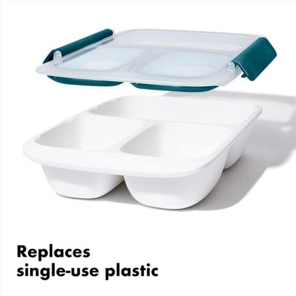 Leakproof Bento Lunch Box Divided Food Container Microwave Dishwasher Safe - Picture 5 of 7